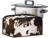 Brown Cow Print Slow Cooker Dust Cover with Side Mesh Pocket, Dustproof Protector for 6, 7 or 8 Quart Crock Pots
