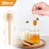 HANSGO 20PCS Wooden Honey Dipper Sticks - 3 Inch Mini Honey Spoon Wand for Jar and Dispenser