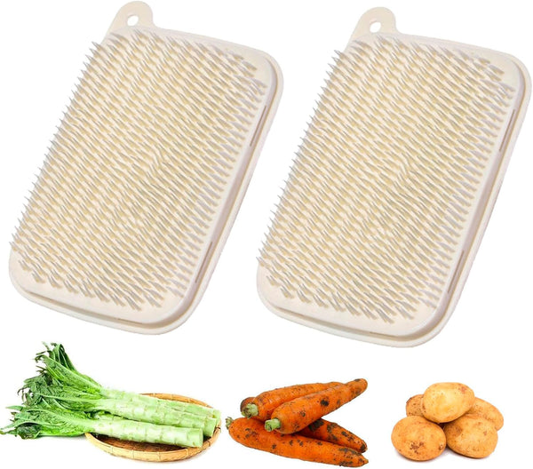 HAGBOU Vegetable Brush, 2 PCS Vegetable Brush Scrubber for Fruits, Potato Scrubber Potato