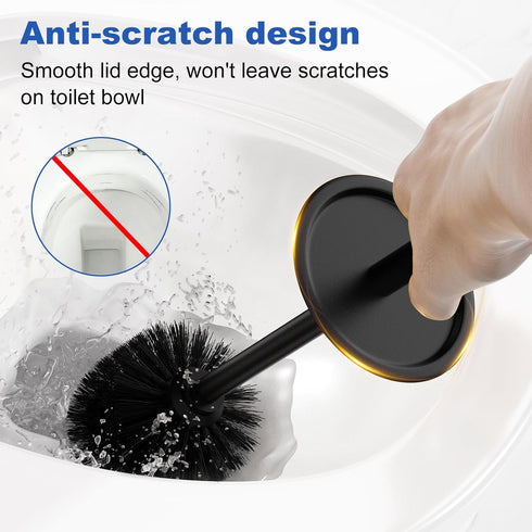 Set304 Toilet Brush and Holder Stainless Steel Heavy Duty Toilet Bowl BrushRemovable Inner Bowl and Splash