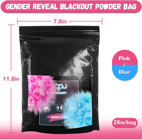 2 Pack 4 lbs POPUPARTY Black-out Gender Reveal Powder- Pink Powder Perfect for Baby Gender Reveal, Car Burnout, Color