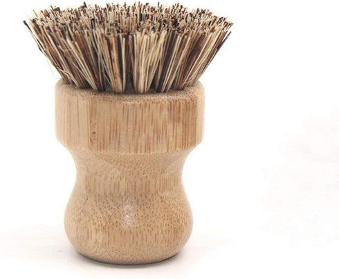 BIEAEIA Natural Sisal Dish Washing Brush Bamboo Round Scrub Brush Pots Pans Vegetables