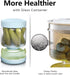 Flip,34oz WhiteRhino Glass Pickle Jar with Strainer Pickle Container,Hourglass Pickle Juice Separator Jar