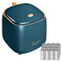 Mini Trash Can with 10 Rolls of Bags, Tiny Desktop Trash Can with Press Type Lid for Bathroom Vanity, Home Office (Dark