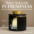 Countertop Counter Butter Crock with Lid for Black and Gold Ceramic French Butter Dish for Soft Butter, Airtight Water