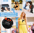 Portable Handheld Fan, Mini Desk Fan Rechargeable with LED Display, 180° Foldable Personal Fan with Lanyard as Neck Fan, Strong Wind and 6 Speed for Travel Makeup Eyelash Beach Outdoor(Black) by LtYioe