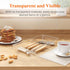 Lifewit Silverware Drawer Organizer, 5.75" x 11.65" Clear Utensil Tray, Stackable Plastic Storage Box (2 Pack)