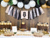 WAHAWU 1st 1st) Wild One Banner for Birthday - Black and Gold , Baby Boy's Shower Decorations , Photo Decoration Props