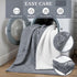 80'' 80'' 3-Layer 70oz(Gray/White), Tisancy King Size Waterproof Blanket for Bed Couch, x Double Side Leakproof