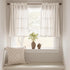 jinchan Beige Kitchen Curtains Linen Tier Curtains 24 Inch for Small Window, Farmhouse Cafe Drapes, 2 Panels