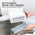 Countertop YOHOM Sink Brush Holder for Kitchen Sink Sponge Caddy Organizer Plastic Dish Scrubber Holder with Dividers