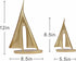 Dawbun 2 Pack Sailboat Gold Decor Boat Sculpture for Home Decor Modern Boat Statue Decorative Nautical Decoration