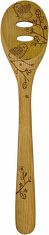 Talisman Designs Laser Etched Beechwood Slotted Cooking Spoons, Decorative Wooden Utensils