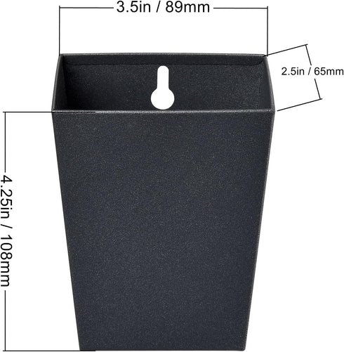 Black Stainless Steel Narrow Wall Mount Beer Bottle Cap Catcher Bucket