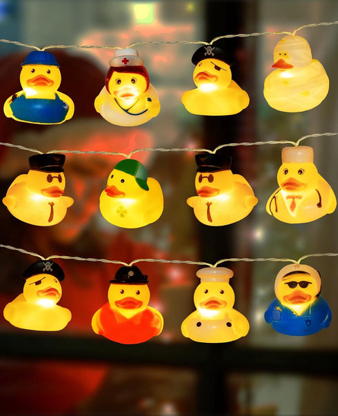 AceList 20 LED Yellow Duck String Lights - 9.8ft Long, Child-Friendly Decor,