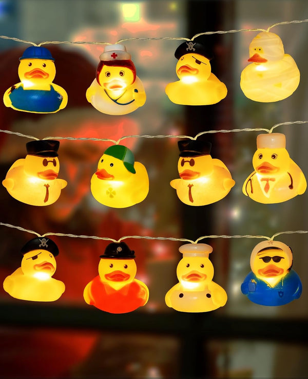 AceList 20 LED Yellow Duck String Lights - 9.8ft Long, Child-Friendly Decor,