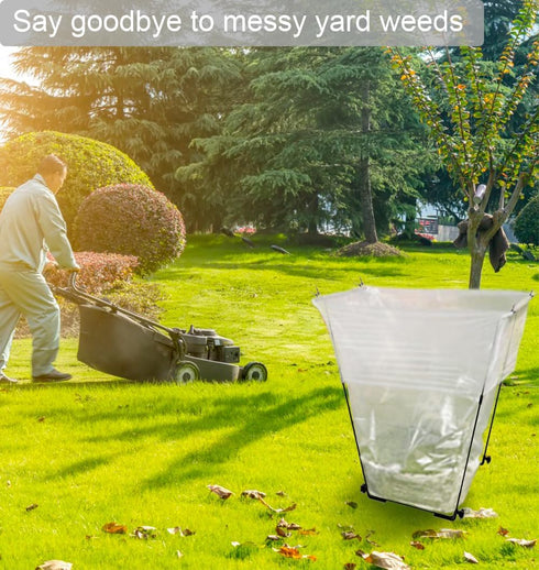 Artigarden 30-45 Garden Trash Bag Holder - Outdoor Leaf Bag Support Stand Multi-Use Metal Garbage Bag Holder Frame
