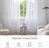 Anjee White Sheer Curtains, 45 Inches Long, 2 Panels Set, 52 x 45 Inch for Kids Room