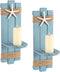 SOMTO Beach Starfish Wall Candle Sconces Decor,Ocean Themed Wall-Mount Candle Holders, Coastal