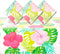 Sparkle and Bash 3 Pack Tropical Plastic Tablecloth - 54x108 Inch Hibiscus Floral Aloha Cover