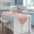 72 inch Blush Pink Table Runner Triangular End, Spring Mother's Day Fluffy Faux Fur Dresser Runners for Bedroom, Coffee