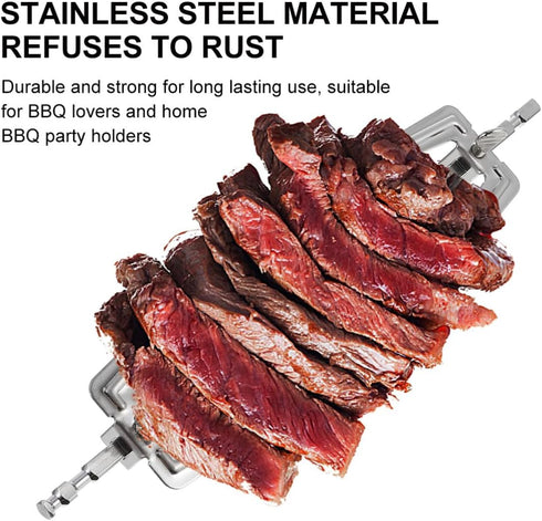 Toddmomy Stainless Steel Air Fryer Rotisserie Forks, Grill Forks for BBQ, Home Kitchen Outdoor Camping, Silver.