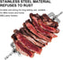 Toddmomy Stainless Steel Air Fryer Rotisserie Forks, Grill Forks for BBQ, Home Kitchen Outdoor Camping, Silver.