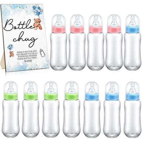 Roowest Bottle Chug Baby Shower Game Favors 12 Pcs Baby Shower Bottles