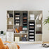 Hanging Closet Organizer, 5-Shelf Closet Hanging Storage Shelves in Grey