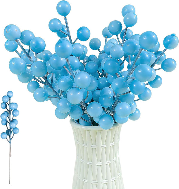24 pcs Christmas Berries Stems Artificial Berry Stems for Christmas Tree Ornaments