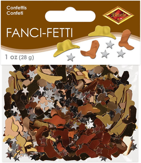 Fanci-Fetti Western Icons Party Accessory, 1 oz (Copper, Gold, Silver)
