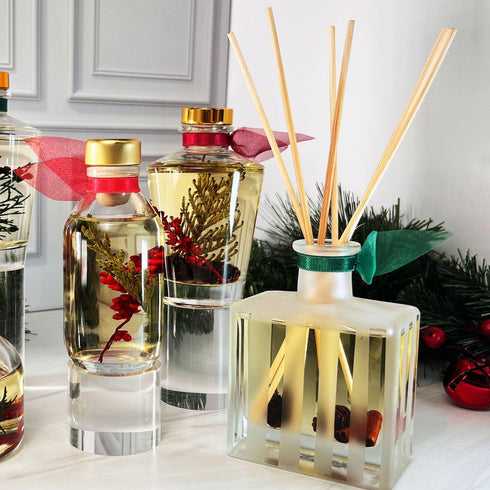 LOVSPA Smoked Vanilla Reed Diffuser Set, Scented Oil Diffuser with Sticks, Home Fragrance Accessories