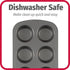 Everyday Nonstick Steel Muffin Pan, 6 Cup, Gray by GoodCook