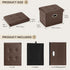 17x13x13in COSYLAND Ottoman with Storage Folding Leather Ottoman Footrest Foot Stool Brown Ottoman for Rooms Small