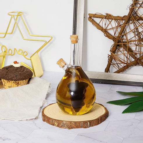 2 1 Oil and Vinegar Dispenser, in Glass Olive Oil and Vinegar Cruet Dispenser Bottle, Kitchen Olive Soy Sauce Dispenser