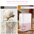 Rubtlamp 22.5 Lbs Pink Rice Dispenser - Rice Storage Container with Measuring Cup for Household Kitchen Use.