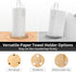 Wood Paper Towel Holder with Fixer, Free-Standing Kitchen Towel Holder with Non-Slip Wooden Base - White