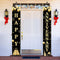 Wedding Anniversary Door Banner, Black Gold Happy Anniversary Sign for Party Decorations, Welcome Porch Outdoor Supplies