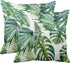 Emvency Set of 2 Tropical Watercolor Throw Pillow Covers, Modern Green Palm Leaf Decorative Cases 18x18 Inches