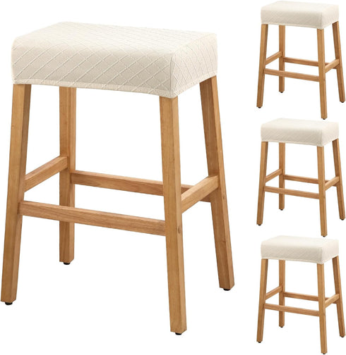 YISUN Stool Covers Rectangle - 4 Pack Stretch Waterproof Saddle Seat Cover