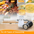 Accmor Salt and Pepper Shakers Set: 4 oz Stainless Steel Containers with Glass Bottom for Kitchen