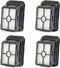 4 Pack 1866 Replacement Filters for Bissell Crosswave 1785, 3888A, 2551 & Crosswave Pet Pro 2306, 2554, 2596