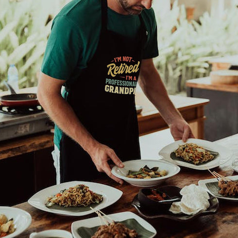 Funny Adjustable Aprons for Men with Pockets, Perfect for Grilling, Cooking, BBQ, Gifts for Father's Day, Christmas