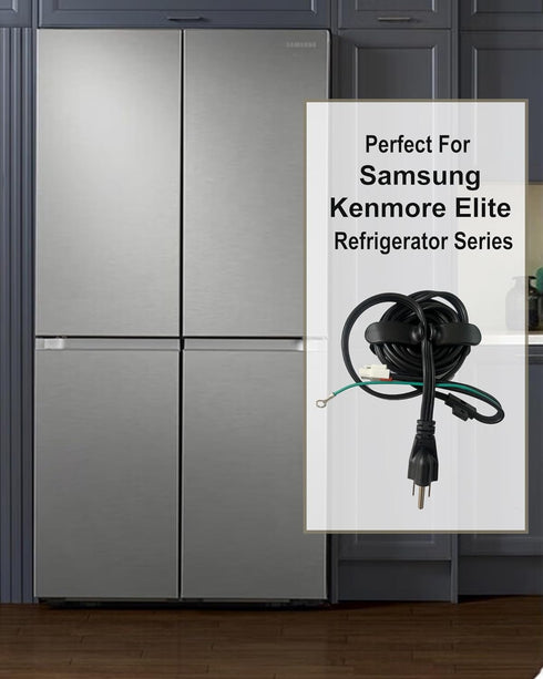 3903-001003 Refrigerator Power Cord for Samsung, Compatible with Kenmore Elite, RF28T5001SR, RH29H8000SR, RF28HMEDBSR