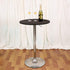 JISEN Fitted Stretchable Cocktail Tablecloth, Round Table Cap 28 Inch, A-Black