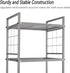 GIOTORENT 5-Wire Standing Storage Shelf, Metal Shelving Unit Pantry Rack for Laundry Kitchen Bathroom Organizer (Silver)
