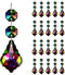 20pcs Chandelier Crystals Maple Leaf Prism Pendant Parts Connected Glass Octagon Beads