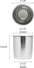 Thunder Group Bain Marie Pot, 4-1/4 Quart, Polished Exterior and Satin Interior