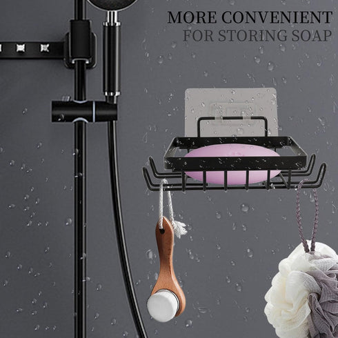 Carrie Joe Soap Holder Self Draining Soap Dish Razor Holder for Shower Wall Not Punched Easy Clean Bar Soap Holder Fit