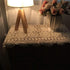 Damanni Rectangular Cotton Handmade Crochet Lace Table Runner Doilies, 16 Inch by 47 Inch, Beige Decor